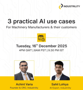 3 Practical AI Use Cases for Machinery Manufacturers and their Customers