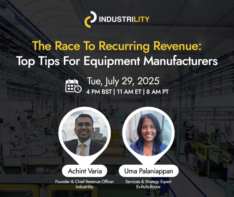The Race to Recurring Revenue: Top Tips for Equipment Manufacturers