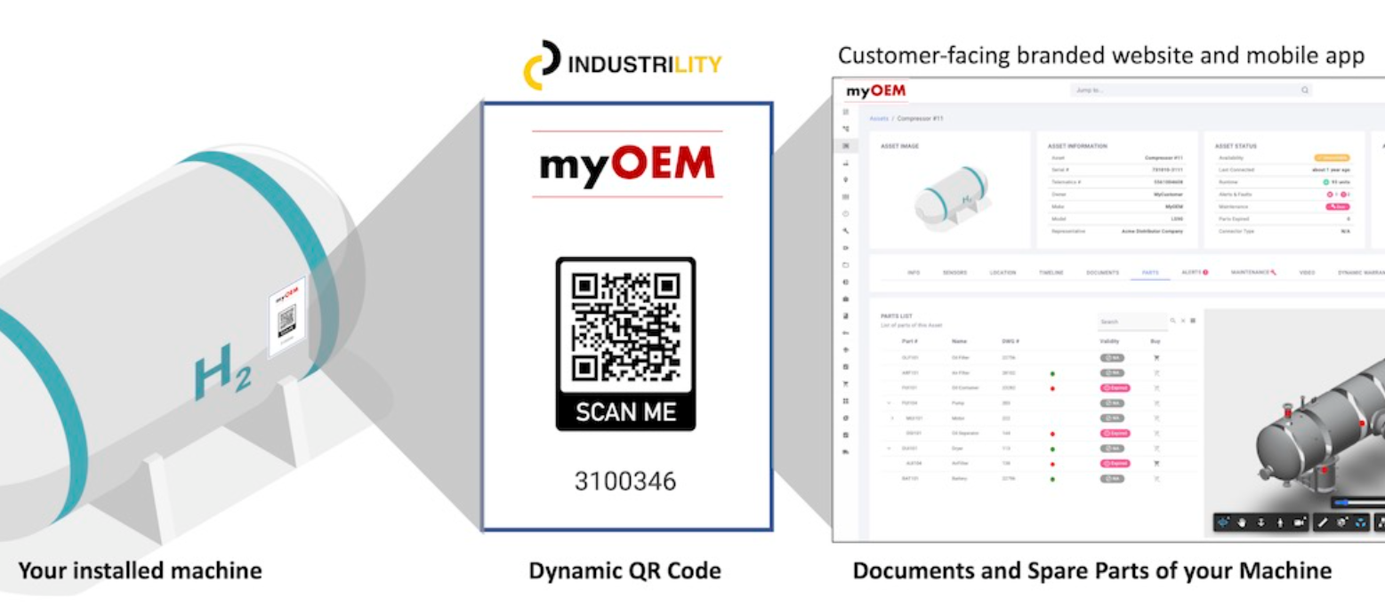 QR Code on Industrial Machine